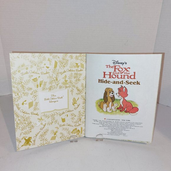 Vtg 1981 Little Golden Book "The Fox and the Hound ~ Hide and Seek" - Picture 2 of 6